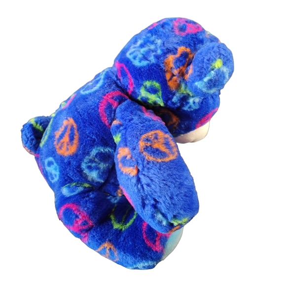 Build A Bear BABW Blue Teddy Bear Peace Sign 14" Stuffed Plush BABW - Picture 6 of 13